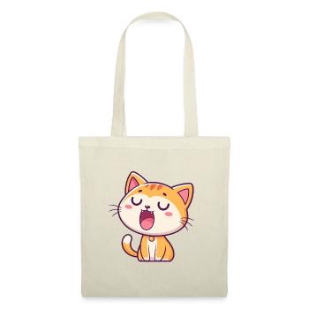 Cute Kitten Smiling - Tote Bag - red - Front