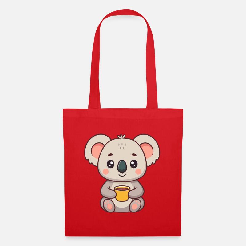 Koala Sød Kaffekop - Mulepose - rød