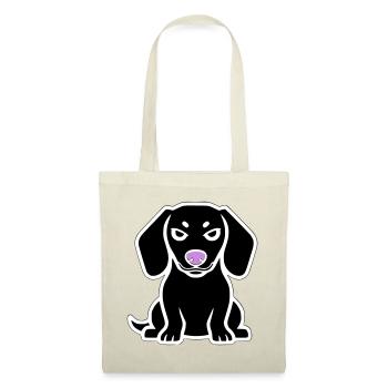 Dessin animé chiot teckel - Sac en tissu - rouge - Devant
