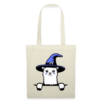 Llama Wizard Cute Look Magical Witch Hat Cute - Tote Bag - red - Front