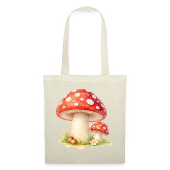 Illustration de champignon rouge Motif de la nature - Sac en tissu - rouge - Devant