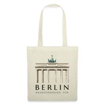 Porte de Berlin Brandebourg dessinée à la main - Sac en tissu - rouge - Devant