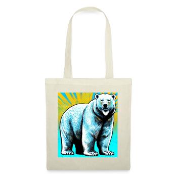 ours blanc - Sac en tissu - rouge - Devant