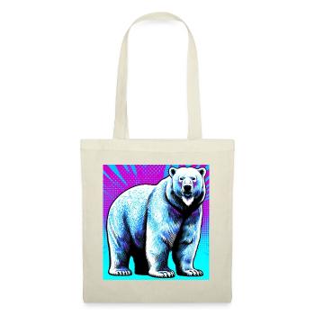 ours blanc - Sac en tissu - rouge - Devant