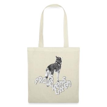 Traîneau de maîtresse à motif chien - Sac en tissu - rouge - Devant