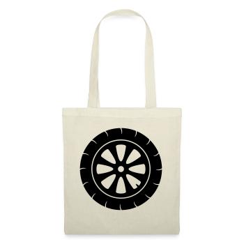 pneu moto conduite permis de conduire - Sac en tissu - rouge - Devant