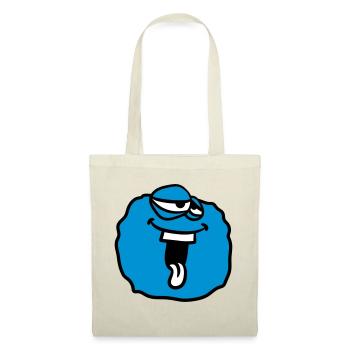 cercle de balle autour du visage de rire monstre de tête drôle - Sac en tissu - rouge - Devant