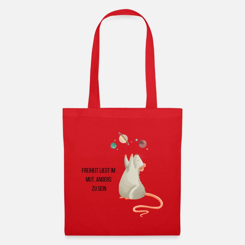 Souris de l’espace - Sac en tissu - rouge