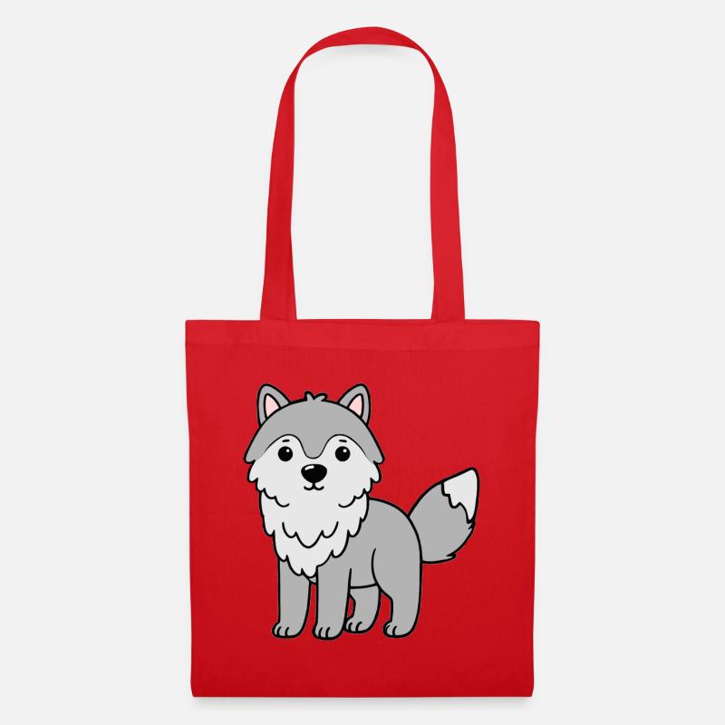Lupo Lupi - Borsa di stoffa - rosso