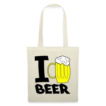 Croquis de chope de chope de bière jaune - Sac en tissu - rouge - Devant