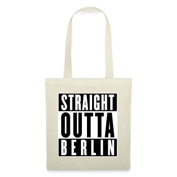 Straight outta Berlin (änderbare Farben) - Stoffbeutel - Rot - Vorne