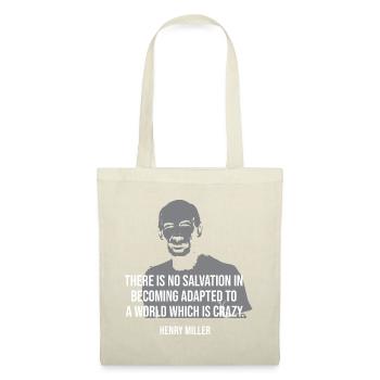 Citation de Henry Miller Tee - Sac en tissu - rouge - Devant