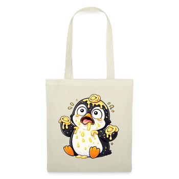 Cute Penguin with Tortellini Clumsy - Tote Bag - red - Front