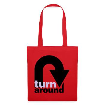 turn around | undrehen | arrow | pfeil - Tote Bag - red - Front