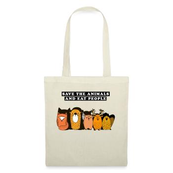 Save the animals and eat people Poison - Tote Bag - red - Front