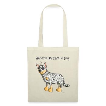 Glücklicher Australian Cattle Dog - Hund - Stoffbeutel - Rot - Vorne