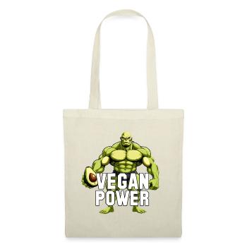 Vegan Power Avocado Superfood Muskeln Geschenk - Stoffbeutel - Rot - Vorne