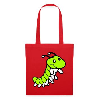 Caterpillar sweet sweet little smiles friendly happy - Tote Bag - red - Front