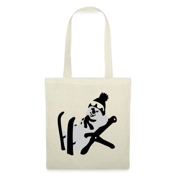 Bonhomme de neige - Sac en tissu - rouge - Devant