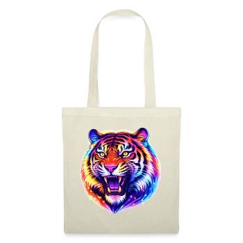Tête de tigre - Sac en tissu - rouge - Devant