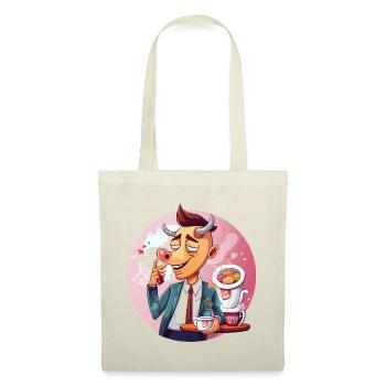 Office bull with coffee and cake - Tote Bag - red - Front
