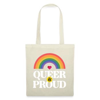 Mois de la fierté LGBT - Queer et fier - Sac en tissu - rouge - Devant