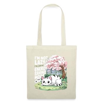 Not lazy - Energy Saving Kitty - Tote Bag -  - Front