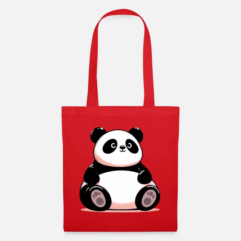 Panda - Tote Bag - red