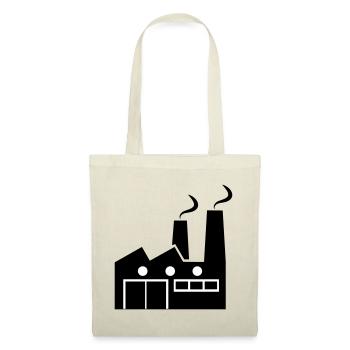 Abstract geometric line art of a factory - Tote Bag - red - Front