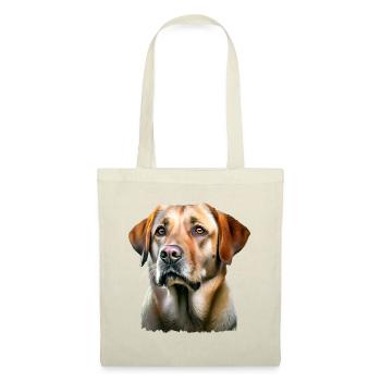 Portrait de Chien labrador retriever - Sac en tissu - rouge - Devant