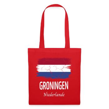 Groningen - Stoffbeutel - Rot - Vorne