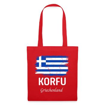 Korfu - Stoffbeutel - Rot - Vorne