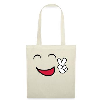 Please smile Smile-Shirt tees - Tote Bag - red - Front