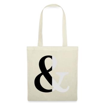 Ampersand zweifarbig Zeichen Symbol Geschenkidee - Stoffbeutel - Rot - Vorne