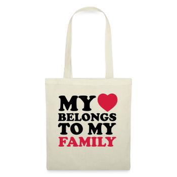 MHBTM family - Sac en tissu - rouge - Devant