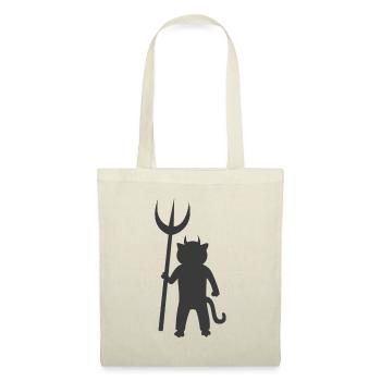 Cat dressed as devil Halloween - Tote Bag - red - Front
