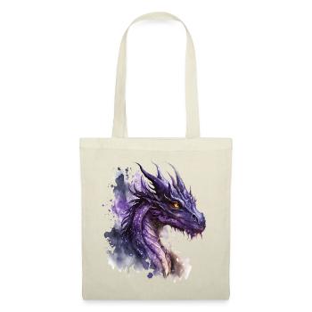 Purple Watercolor Dragon - Tote Bag - red - Front