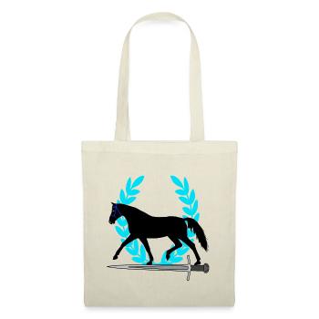 Cheval épée Couronne de laurier idée cadeau héros - Sac en tissu - rouge - Devant