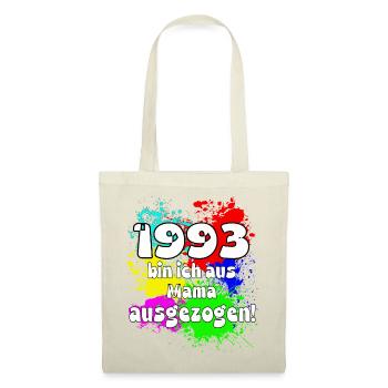 1993 bin ich aus meiner Mama ausgeszogen - Stoffbeutel - Rot - Vorne