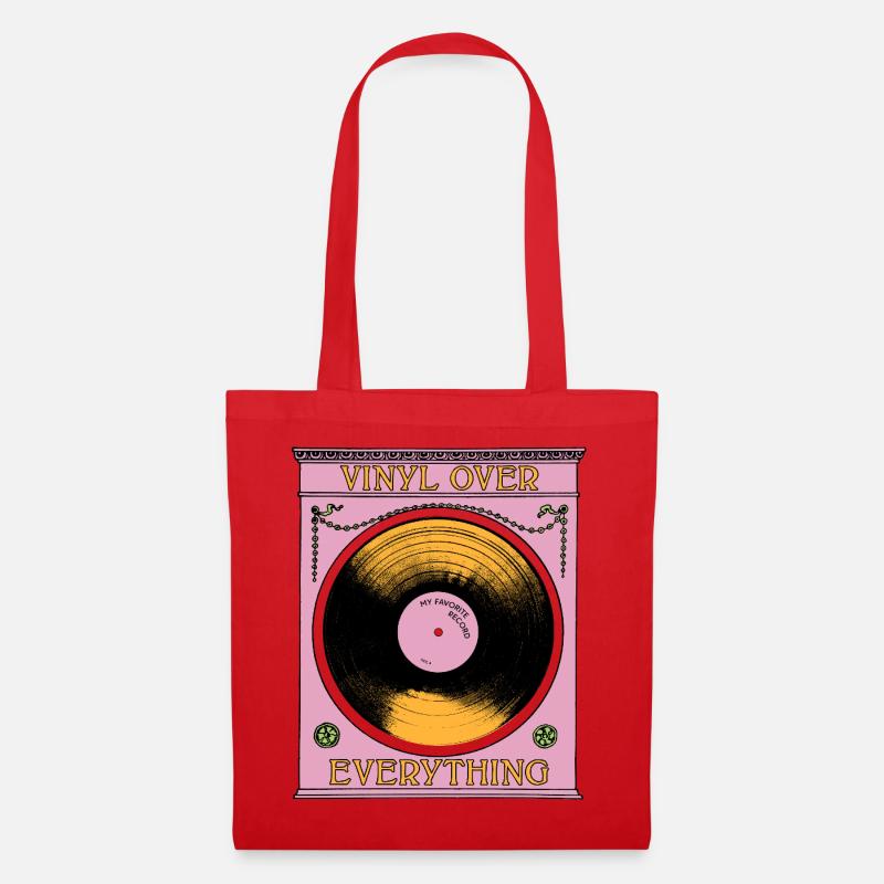 Vinyl Before Everything - Tote Bag - red