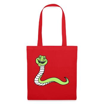 snake face head monster boese dangerous la - Tote Bag - red - Front