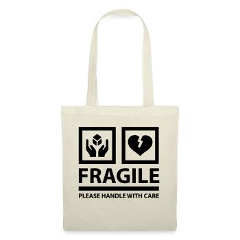 FRAGILE - Please Handle With Care (Sign) - Tote Bag - red - Front
