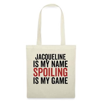 Jacqueline ist mein Name Verderben ist mein Spiel - Stoffbeutel - Rot - Vorne