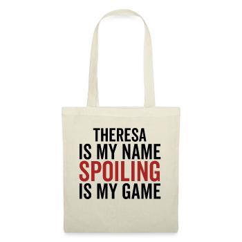Theresa ist mein Name Verderben ist mein Spiel - Stoffbeutel - Rot - Vorne