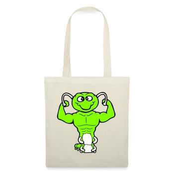 Caterpillar Bodybuilder Muscle Building Strong Fitness Gym - Tote Bag - red - Front