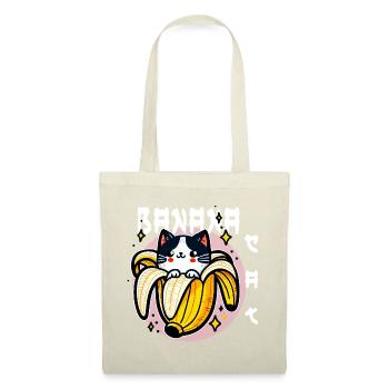 Kawaii Bananenkatze - Stoffbeutel - Rot - Vorne
