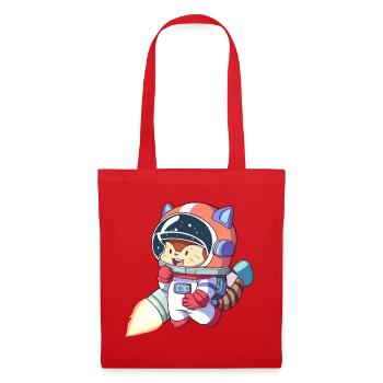 Astronaute chat en combinaison spatiale - Sac en tissu - rouge - Devant