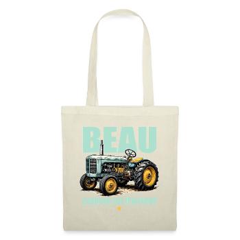 Beau comme un tracteur humour vintage - Sac en tissu - rouge - Devant