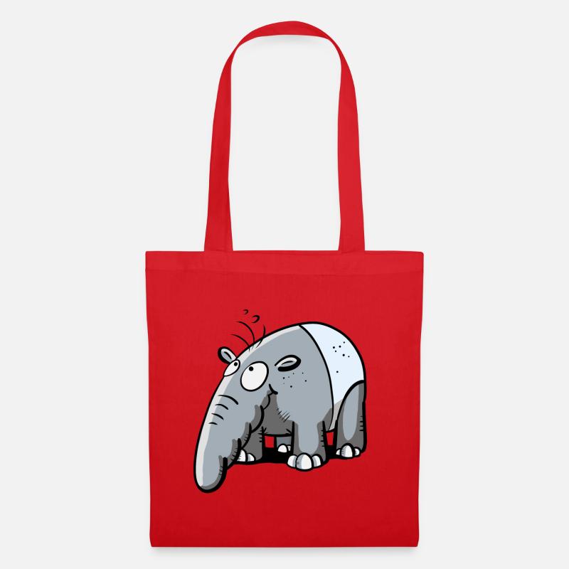 Lustiges Tapir I Tapire I Kinder Comic Geschenk - Stoffbeutel - Rot