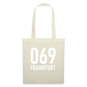 069 - Frankfurt - Vorwahl - Telefon - telefonieren - Stoffbeutel - Natur - Vorne